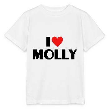 Ich liebe Molly Herz Grafik Namen Geschenk - Stanley/Stella Kinder T-Shirt MINI CREATOR  - Weiß - Vorne - Maike (125cm)