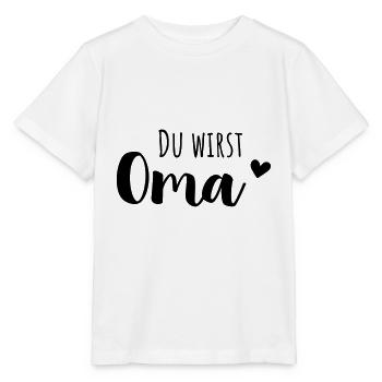 Du wirst Oma! Schwangerschaftsverkündung - Stanley/Stella Kinder T-Shirt MINI CREATOR  - Weiß - Vorne - Maike (125cm)