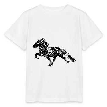 Isländische Blume - Islandpferd - Tölt - Stanley/Stella Kinder T-Shirt MINI CREATOR  - Weiß - Vorne - Maike (125cm)