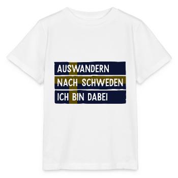 Auswandern nach Schweden Liebe Abenteuer Urlaub - Stanley/Stella Kinder T-Shirt MINI CREATOR  - Weiß - Vorne - Maike (125cm)