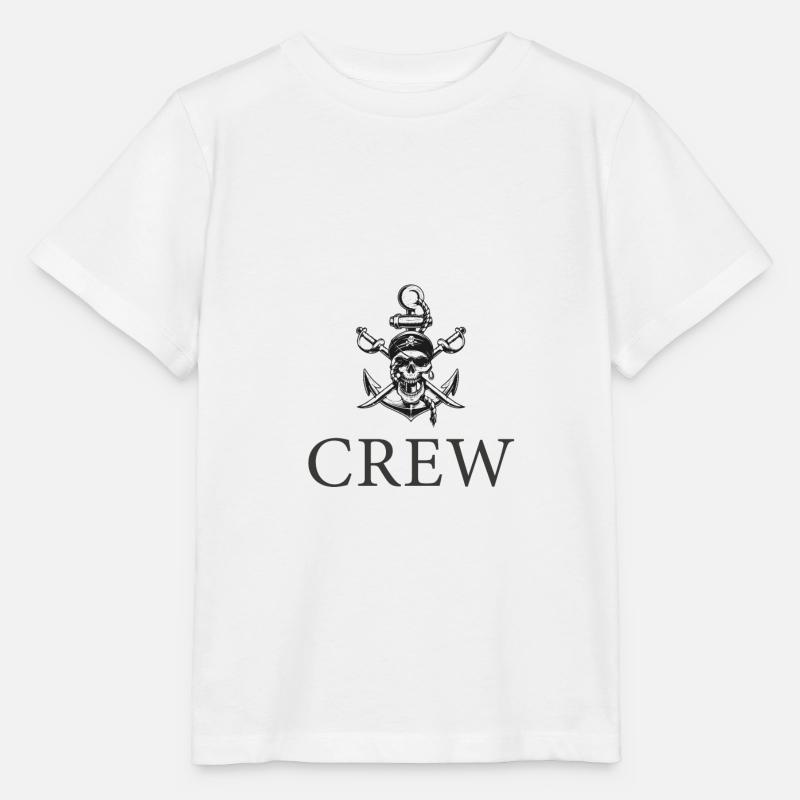 Skull Crew FatMonkeyDesigns gray - Stanley/Stella MINI CREATOR Kids’ T-Shirt - white