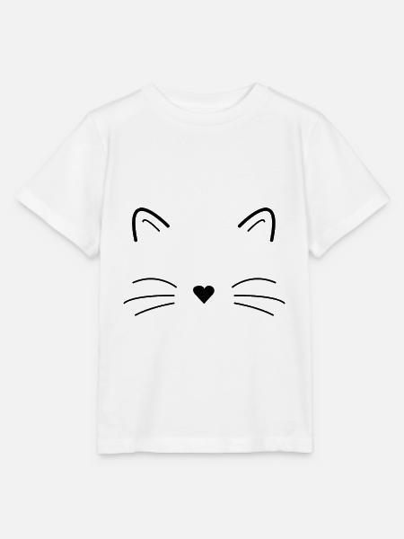 Katze - Stanley/Stella Kinder T-Shirt MINI CREATOR  - Weiß