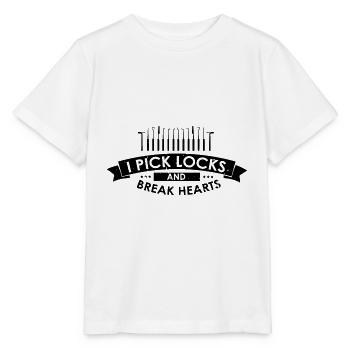 Key Emergency Service Heartbreaker Lockpicking - Stanley/Stella MINI CREATOR Kids’ T-Shirt - white - Front - Maike (125cm)