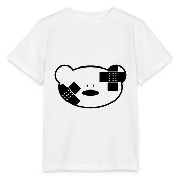 Lustiger Teddybär mit Pflaster - Stanley/Stella Kinder T-Shirt MINI CREATOR  - Weiß - Vorne - Maike (125cm)
