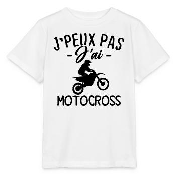 Ich kann kein Motocross haben - Stanley/Stella Kinder T-Shirt MINI CREATOR  - Weiß - Vorne - Maike (125cm)
