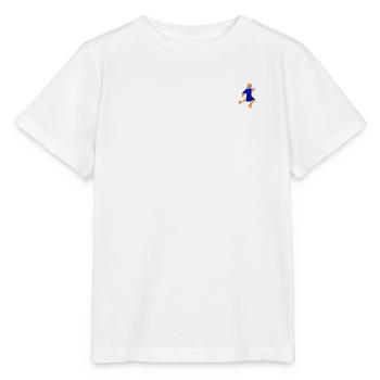 Football player - Tangram - Stanley/Stella MINI CREATOR Kids’ T-Shirt - white - Front - Maike (125cm)