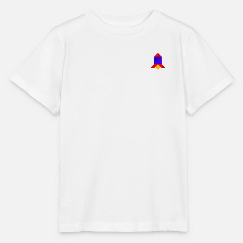 Rocket - Tangram - Stanley/Stella MINI CREATOR Kids’ T-Shirt - white