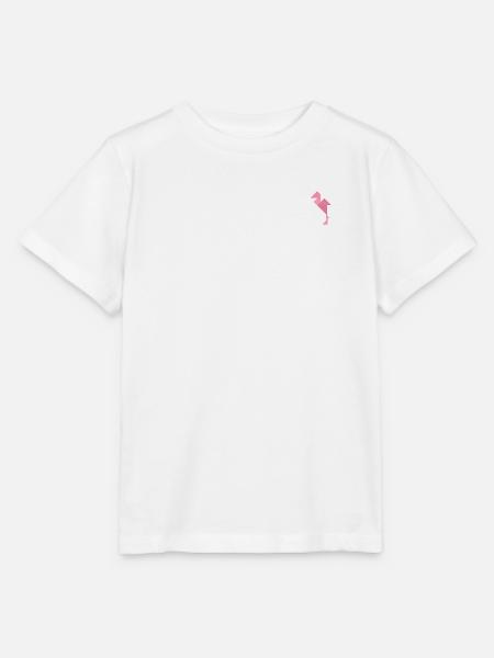 Flamant rose - Tangram - T-shirt bio MINI CREATOR Stanley/Stella Enfant - blanc