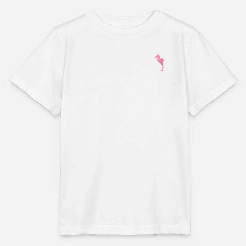 Flamant rose - Tangram - T-shirt bio MINI CREATOR Stanley/Stella Enfant - blanc