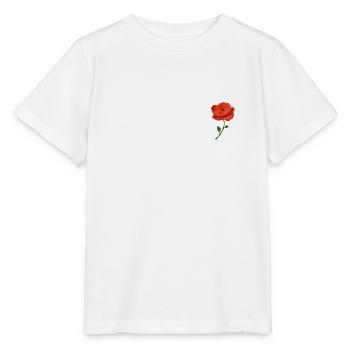 Geburtsblume Juni Rose - Stanley/Stella Kinder T-Shirt MINI CREATOR  - Weiß - Vorne - Maike (125cm)