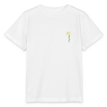 Geburtsblume April Gänseblümchen - Stanley/Stella Kinder T-Shirt MINI CREATOR  - Weiß - Vorne - Maike (125cm)
