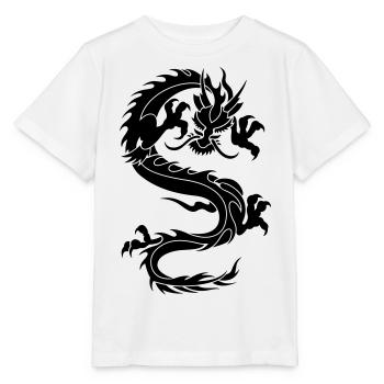 chinese dragon tribal - Stanley/Stella Kinder T-Shirt MINI CREATOR  - Weiß - Vorne - Maike (125cm)