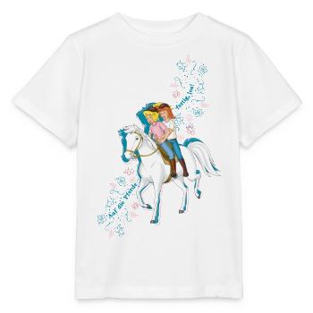 Bibi und Tina Auf die Pferde, fertig, los! - Stanley/Stella Kinder T-Shirt MINI CREATOR  - Weiß - Vorne - Maike (125cm)