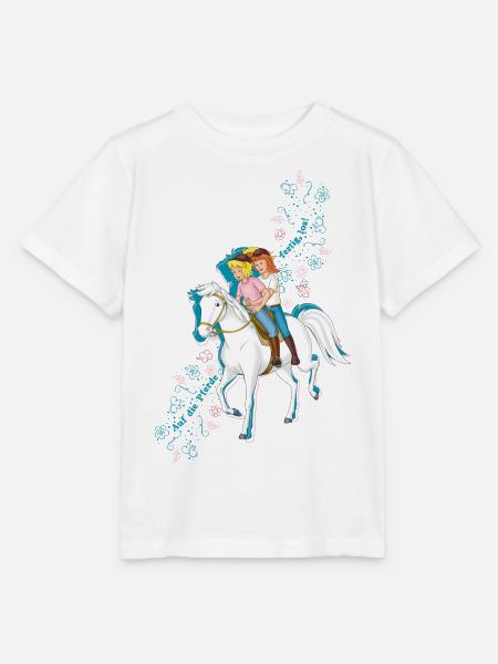 Bibi und Tina Auf die Pferde, fertig, los! - Stanley/Stella Kinder T-Shirt MINI CREATOR  - Weiß