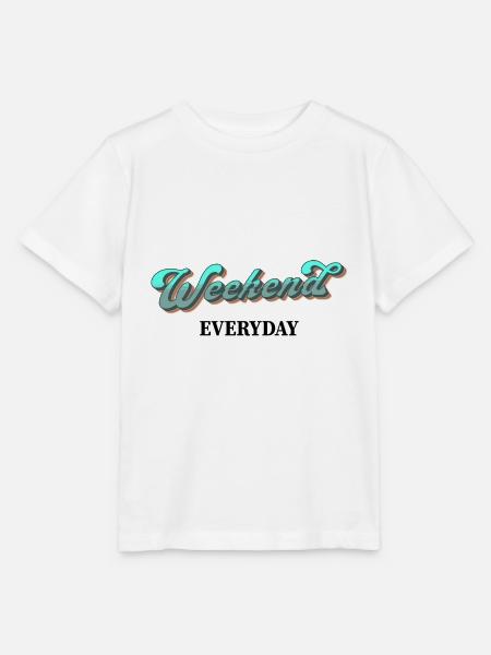 Weekend everyday - Stanley/Stella Kinder T-Shirt MINI CREATOR  - Weiß