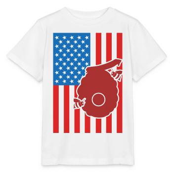 Apiculture Drapeau US - T-shirt bio MINI CREATOR Stanley/Stella Enfant - blanc - Devant - Maike (125cm)
