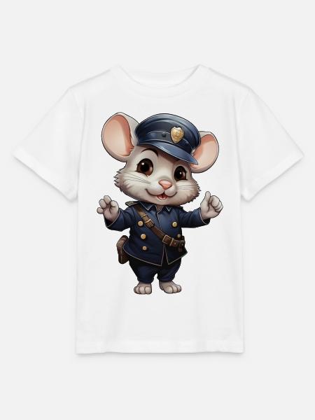 Mäuse Polizistin - Stanley/Stella Kinder T-Shirt MINI CREATOR  - Weiß