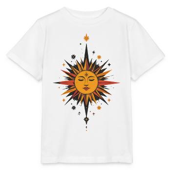 Motif de talisman Étoile du Soleil Étoiles Lunaires - T-shirt bio MINI CREATOR Stanley/Stella Enfant - blanc - Devant - Maike (125cm)