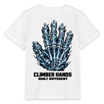Climber Hands: Built Different X-Ray Design - Stanley/Stella MINI CREATOR Kids’ T-Shirt - white - Front - Maike (125cm)