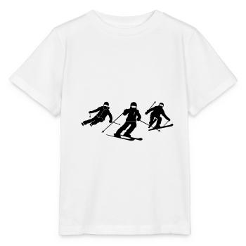 Wintersport - Skifahrer Gruppe - Stanley/Stella Kinder T-Shirt MINI CREATOR  - Weiß - Vorne - Maike (125cm)