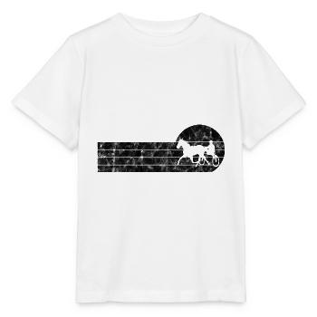 Trotter courses de trot dans un style rétro ou vintage - T-shirt bio MINI CREATOR Stanley/Stella Enfant - blanc - Devant - Maike (125cm)