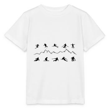 Sports d'hiver - montagnes skieurs - T-shirt bio MINI CREATOR Stanley/Stella Enfant - blanc - Devant - Maike (125cm)