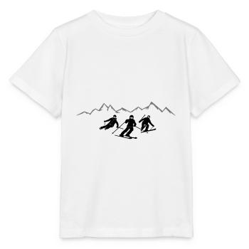Wintersport - Skifahrer Gruppe - Stanley/Stella Kinder T-Shirt MINI CREATOR  - Weiß - Vorne - Maike (125cm)