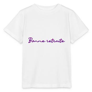 RETRAITE. RETRAITE. RETRAITEE. RETRAITE - T-shirt bio MINI CREATOR Stanley/Stella Enfant - blanc - Devant - Maike (125cm)