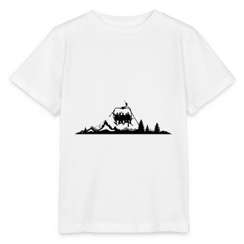 Ski de hiver - Station de ski Télésiège - T-shirt bio MINI CREATOR Stanley/Stella Enfant - blanc - Devant - Maike (125cm)