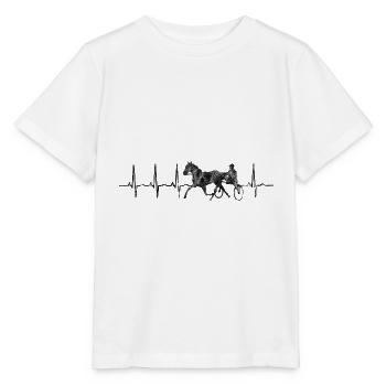 Trotter trotting races in retro or vintage style - Stanley/Stella MINI CREATOR Kids’ T-Shirt - white - Front - Maike (125cm)