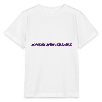 BIRTHDAY. HAPPY BIRTHDAY. HAPPY BIRTHDAY. - Stanley/Stella MINI CREATOR Kids’ T-Shirt - white - Front - Maike (125cm)