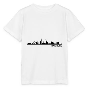 Skyline - Hamburg Hafen Altstadt Stadion - Stanley/Stella Kinder T-Shirt MINI CREATOR  - Weiß - Vorne - Maike (125cm)