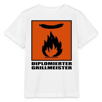 GRILLMEISTER - Stanley/Stella Kinder T-Shirt MINI CREATOR  - Weiß - Vorne - Maike (125cm)