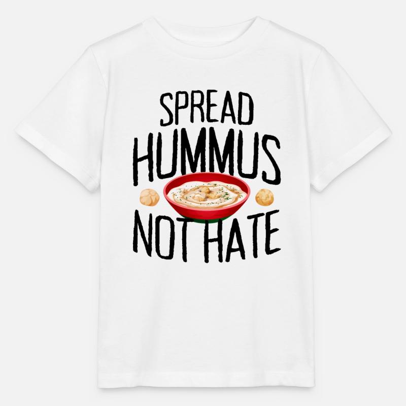 Spread Hummus Not Hate Vegan Geschenk Für Veganer - Stanley/Stella Kinder T-Shirt MINI CREATOR  - Weiß