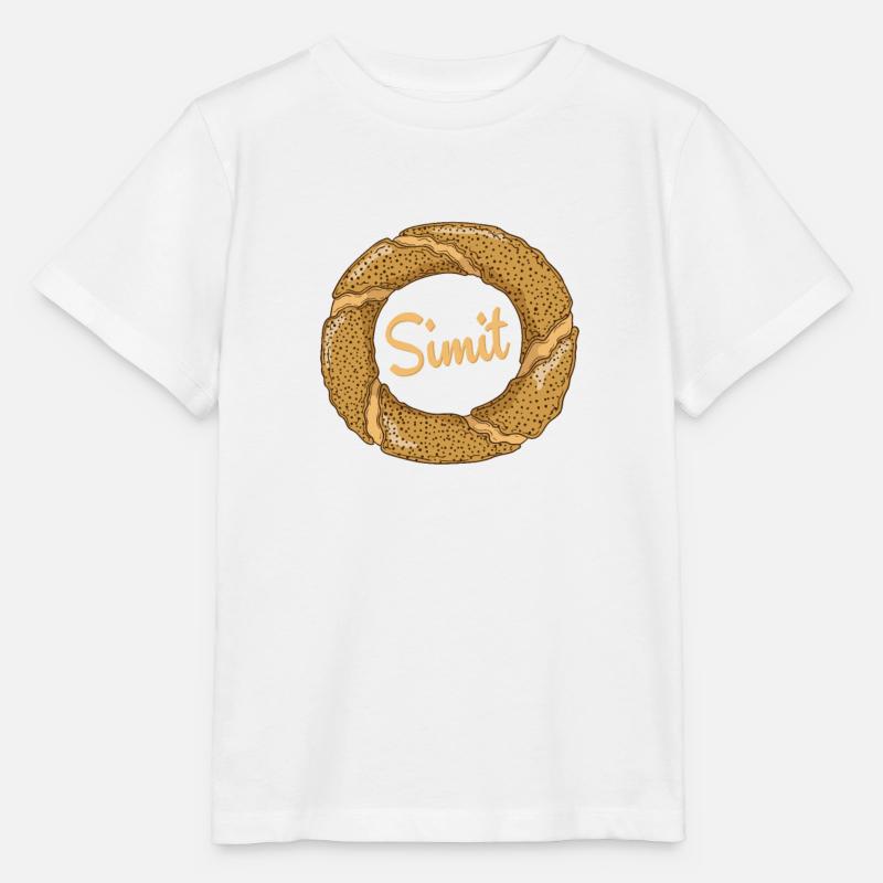 Simit (Turkish sesame ring) - Stanley/Stella MINI CREATOR Kids’ T-Shirt - white