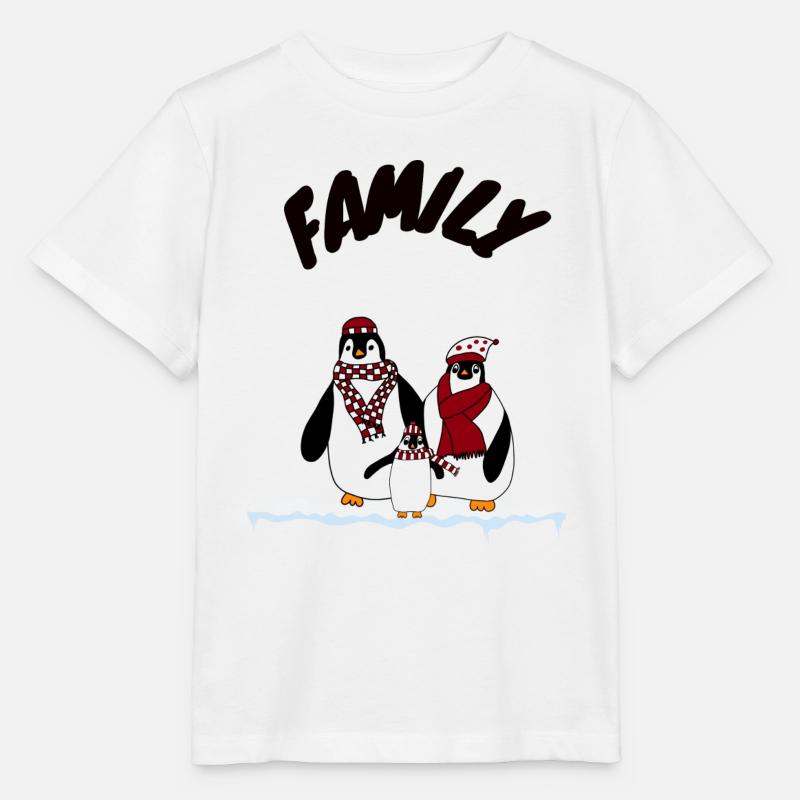 Pinguin Familie - Stanley/Stella Kinder T-Shirt MINI CREATOR  - Weiß