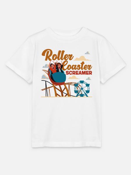 Roller Coaster Roller Coaster - Stanley/Stella Kinder T-Shirt MINI CREATOR - Weiß