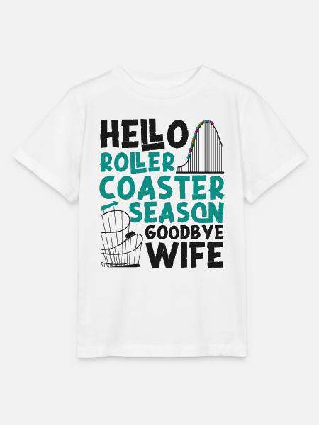 Roller Coaster Wife Husband Hello - Stanley/Stella Kinder T-Shirt MINI CREATOR - Weiß
