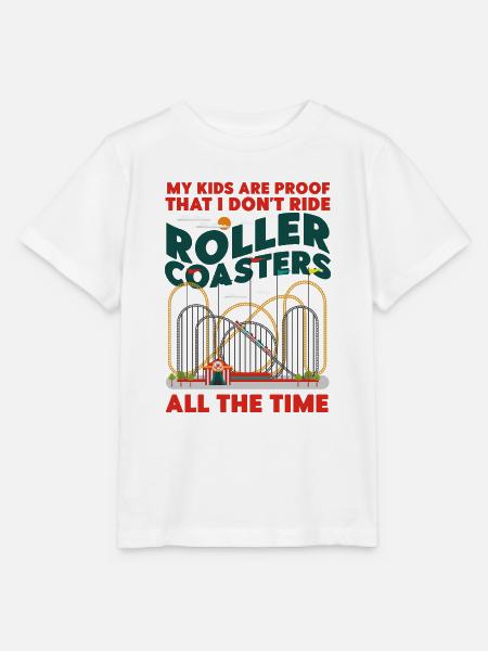 Roller Coaster Mom Dad Mother - Stanley/Stella Kinder T-Shirt MINI CREATOR - Weiß