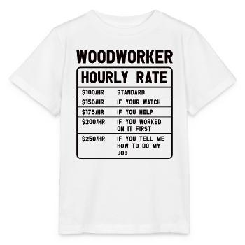 Holz Kettensäge Holzfäller Holzarbeiter Klettern - Stanley/Stella Kinder T-Shirt MINI CREATOR  - Weiß - Vorne - Maike (125cm)