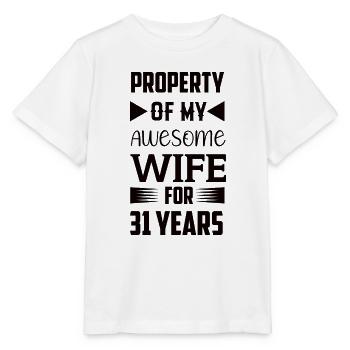 31 years married Linden wedding gift - Stanley/Stella MINI CREATOR Kids’ T-Shirt - white - Front - Maike (125cm)