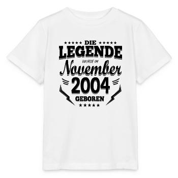 Geschenke zum Geburtstag Volljährig November - Stanley/Stella Kinder T-Shirt MINI CREATOR  - Weiß - Vorne - Maike (125cm)
