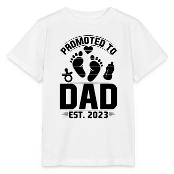 Papa 2023 Zukünftiger Vater Geschenkidee - Stanley/Stella Kinder T-Shirt MINI CREATOR  - Weiß - Vorne - Maike (125cm)
