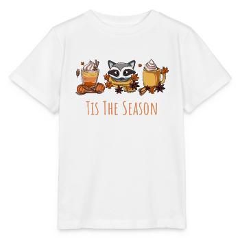 Latte Coffee Raccoon - T-shirt bio MINI CREATOR Stanley/Stella Enfant - blanc - Devant - Maike (125cm)