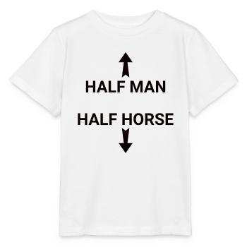Moitié Humain Moitié Cheval Homme Humour Centaure - T-shirt bio MINI CREATOR Stanley/Stella Enfant - blanc - Devant - Maike (125cm)