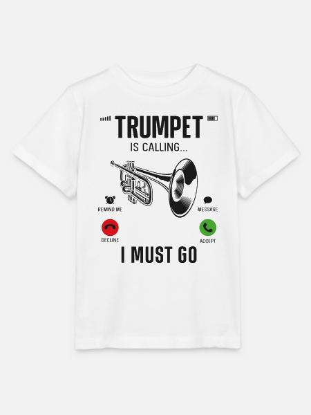 Trumpet Player Phone Display - Stanley/Stella Kinder T-Shirt MINI CREATOR  - Weiß