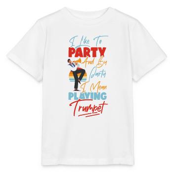 Trompettiste J’aime faire la fête et - T-shirt bio MINI CREATOR Stanley/Stella Enfant - blanc - Devant - Maike (125cm)