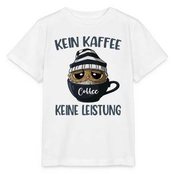 Kein Kaffee Keine Leistung Kaffee Spruch Eule - Stanley/Stella Kinder T-Shirt MINI CREATOR  - Weiß - Vorne - Maike (125cm)