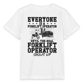 Certified Forklift Truck Operator - Stanley/Stella Kinder T-Shirt MINI CREATOR  - Weiß - Vorne - Maike (125cm)