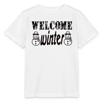 Winter Schneemann Schneebedeckt Schneeballschlacht - Stanley/Stella Kinder T-Shirt MINI CREATOR  - Weiß - Vorne - Maike (125cm)